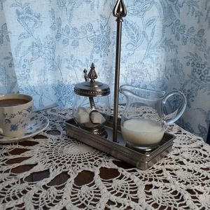 Southern Living at Home Astoria Cream & Sugar set with tray.